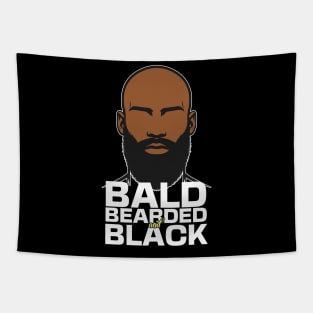 Bald Black and Bearded African American Man Tapestry