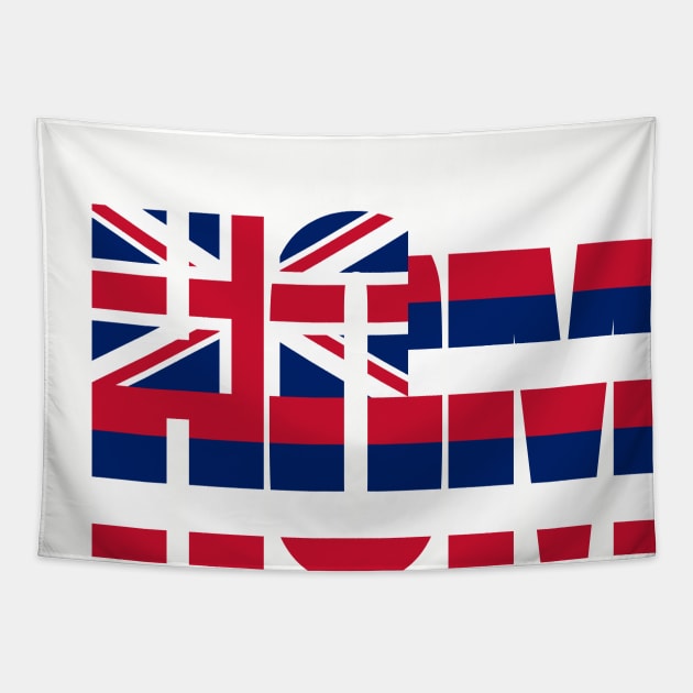 Hawaii Home - State Flag Tapestry by DonDota