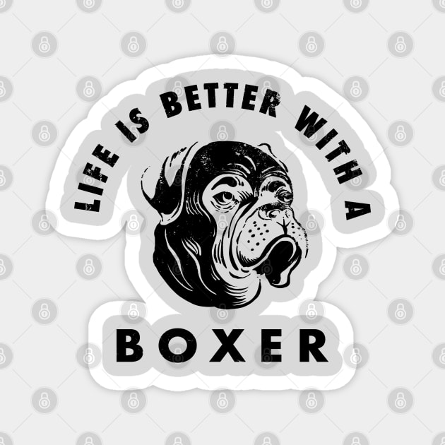 Boxer Magnet by Black Tee Inc