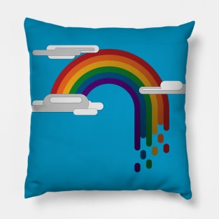 Pixel Rainbow Design in LGBTQ Pride Flag Colors Pillow