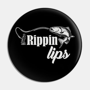 Bass Fishing S For Men Funny Fishing  Rippin Lips Pin