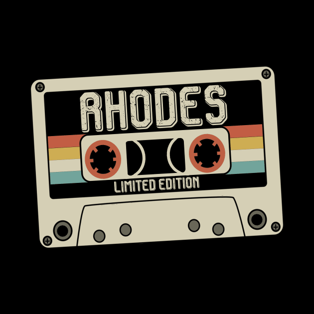 Rhodes Name - Limited Edition - Vintage Style by Debbie Art