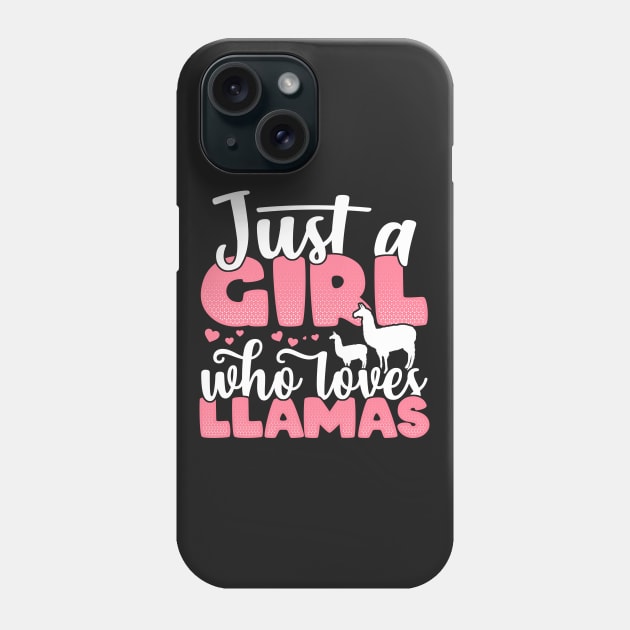 Just a Girl who Loves Llamas Funny llama Farmer Gift product Phone Case by theodoros20