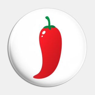 Red, hot jalapeno chili pepper sticker Pin