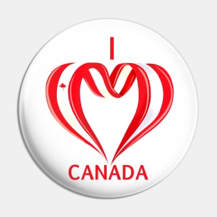 I LOVE CANADA Pin