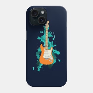 S-Style Electric Guitar Orange Color Phone Case