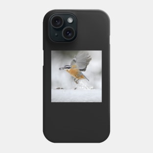 Nuthatch in flight Phone Case