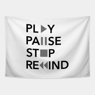 Play Pause Stop Rewind Tapestry