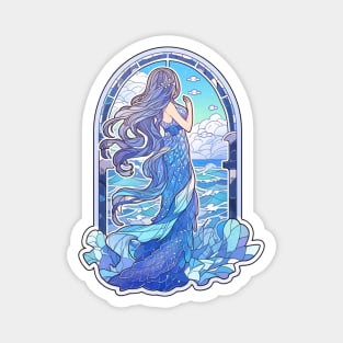 Stained Glass Sea Goddess Magnet