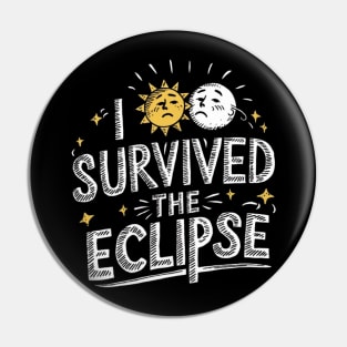 I Survived The Eclipse Funny Eclipse 2024 shirt -Eclipse Tee Pin