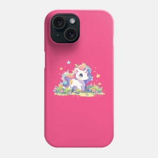 Kawaii Flower Unicorn Baby Phone Case