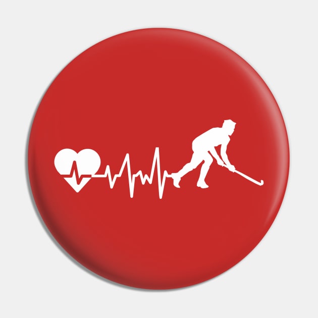 Heart Beats Hockey Lovers Pin by Prossori