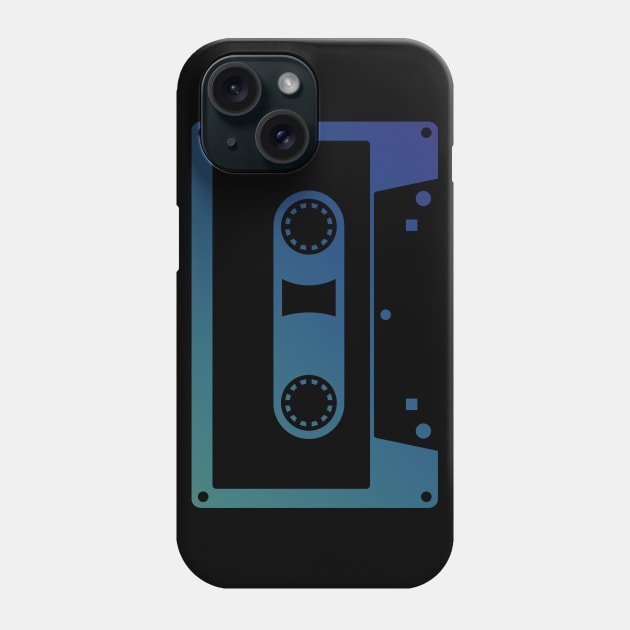 Blue Cassette tape Phone Case by area-design