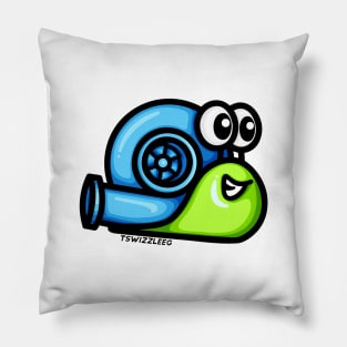 Turbo Snail (Version 1) - Blue / Green Pillow