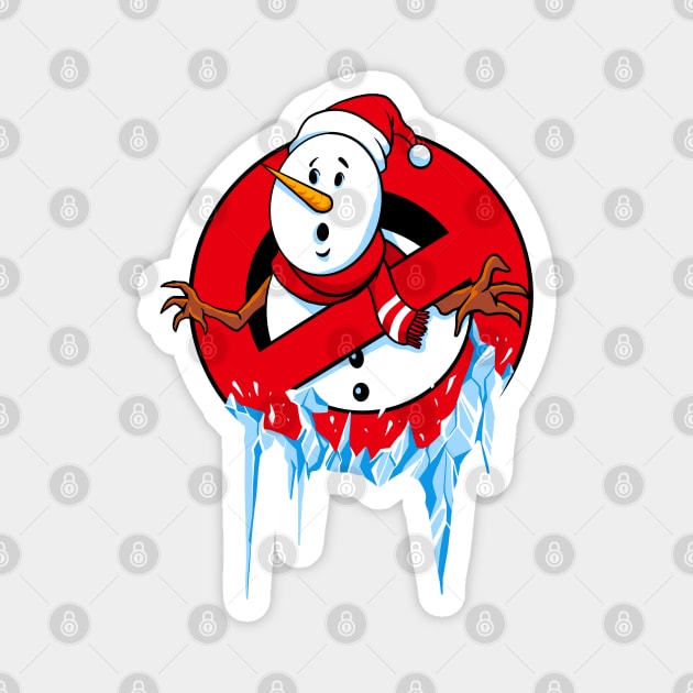 no enter snowman Magnet by spoilerinc