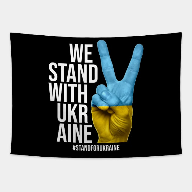 I Stand With Ukrain. Ukrainian flag Tapestry by SerenityByAlex