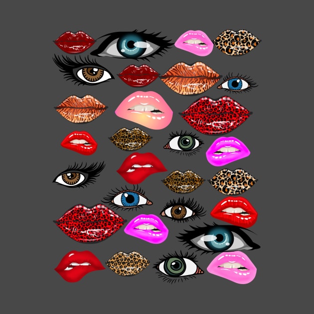 Novelty Lips and Eyes by Tuff Tees