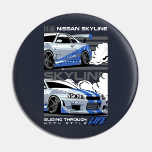 Skyline Art Pin