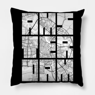 Amsterdam, Netherlands City Map Typography - Light Pillow