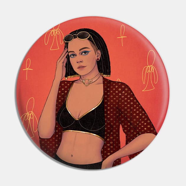 "Ask Me" (Modern Goddess Isis) Pin by Flora Provenzano