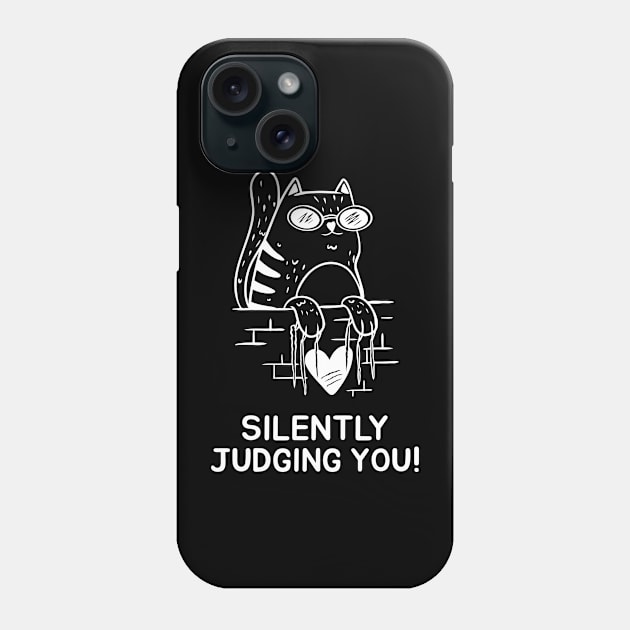 Silently judging you Phone Case by Purrfect Shop