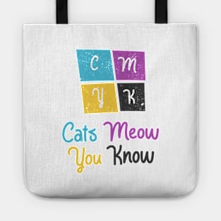 CMYK Colors Cat Joke Tote