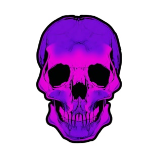 Spooky Abstract Skull Nº1 - Purple T-Shirt