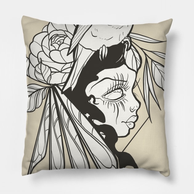 Edgy elegance Pillow by trainwreck911