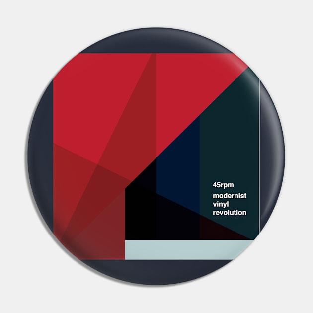 Modernist Vinyl Revolution Pin by modernistdesign