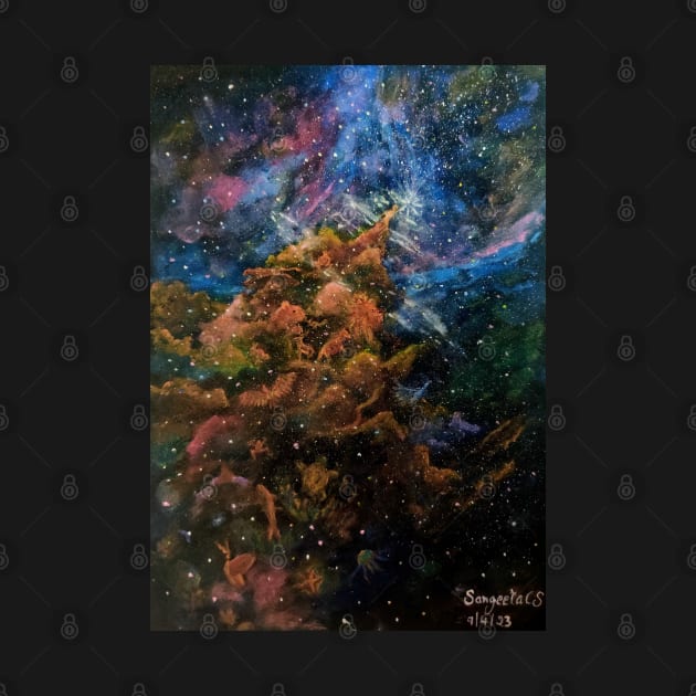 The mystic mountain nebula -The evolution by Sangeetacs