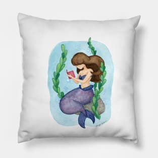 Reading Mermaid Pillow