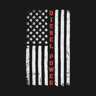 Diesel Power American Flag USA T-Shirt