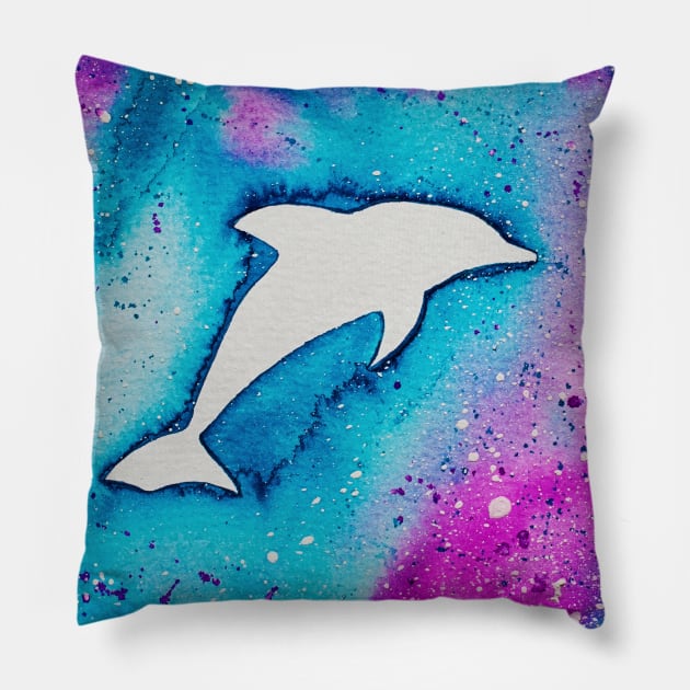 Dolphin Pillow by KissArt