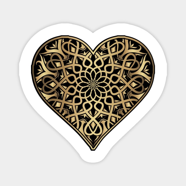 Metal Heart Magnet by AmazingArtMandi