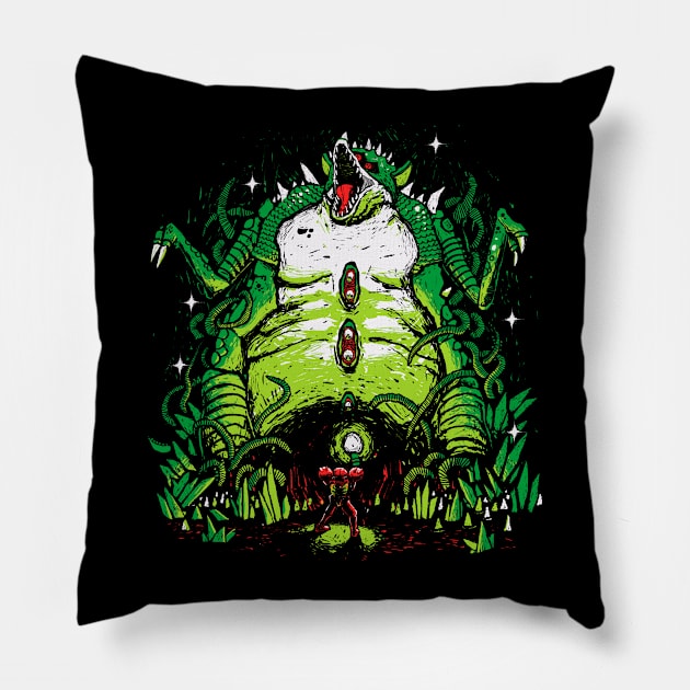 Versus Kraid Pillow by RonanLynam