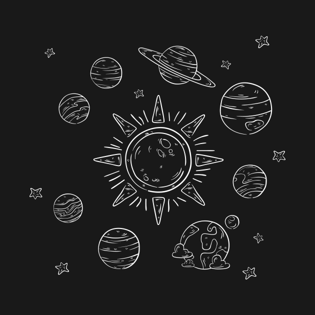 Hand Drawn Planet In Dark Space Awesome Large Planets by mangobanana