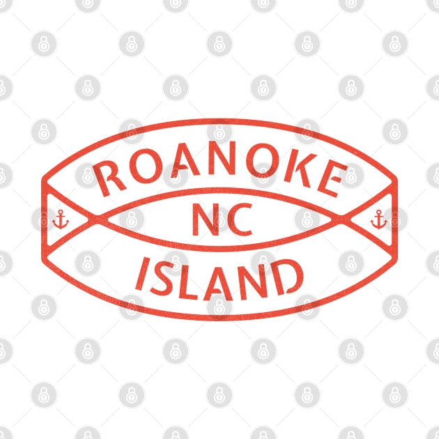 Roanoke Island, NC Summertime Vacationing Anchor Ring by Contentarama