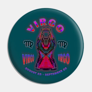 Virgo 4a Teal Pin