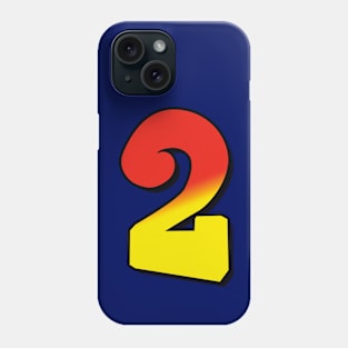 Number 2 red / yellow Phone Case