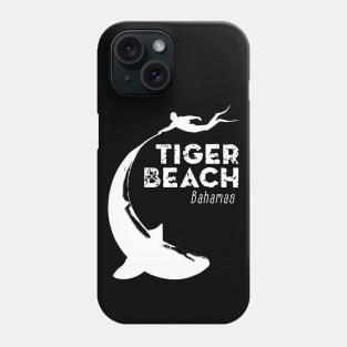 Shark Diving - Tiger beach, Bahamas Phone Case