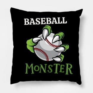 Baseball monster sport Gift for Baseball player love Baseball funny present for kids and adults Pillow