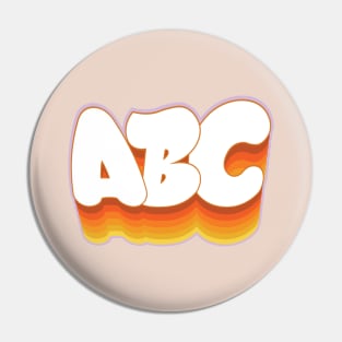 ABC Graffiti Bubble Lettering Pin