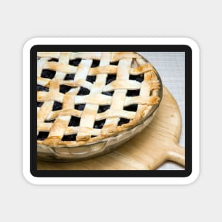 Blueberry Lattice Top Pie Magnet