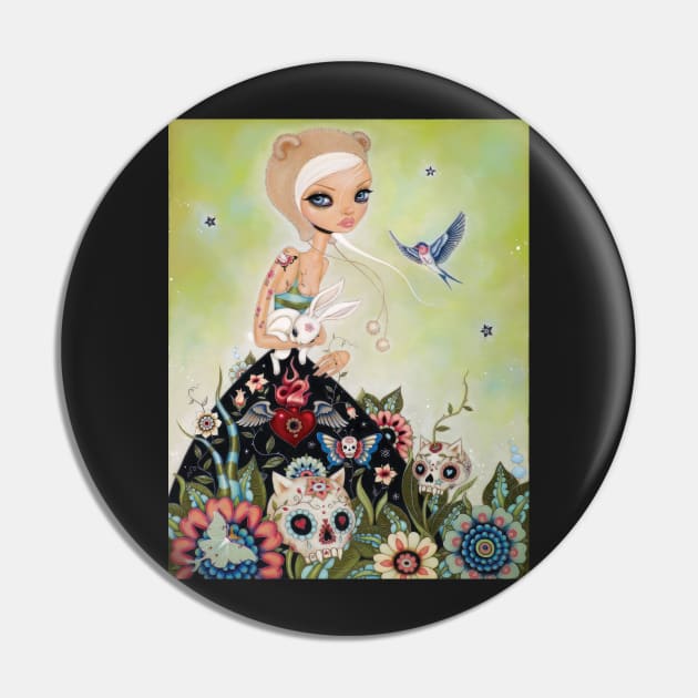 The girl flower 2006 - Mark Ryden Pin by Kollagio