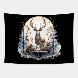 Winter Solstice - Stag and Candles Tapestry