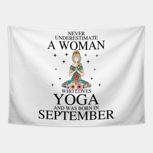 A Woman Who Loves Yoga And Was Born In September Tapestry