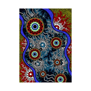 Aboriginal Art - Camping T-Shirt