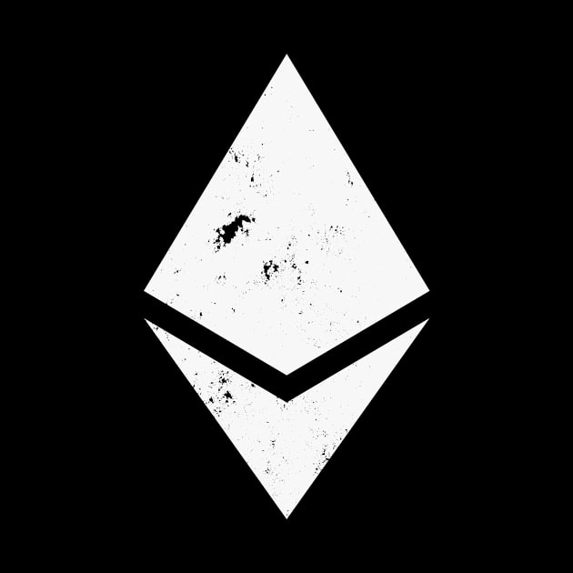 White Ethereum Logo - ETH by DazzlingApparel