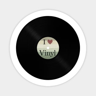 I love vinyl - Vintage Magnet