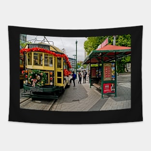 Christmas Tram - Christchurch New Zealand Tapestry